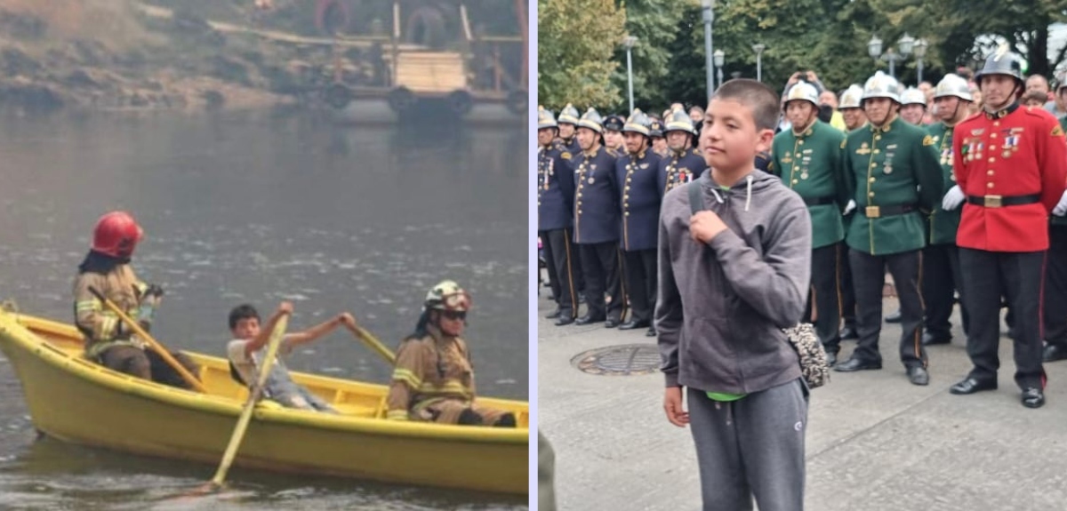 niño héroe Futa bomberos