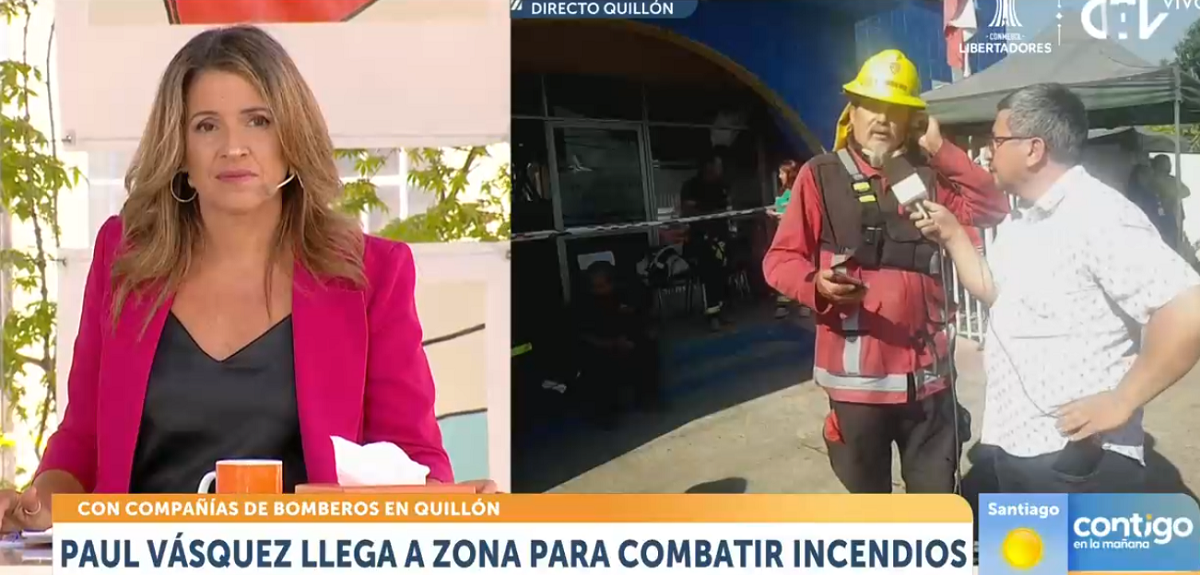 Paul Vásquez está en Quillón combatiendo incendios: "Hay voluntarios que están muy agotados"