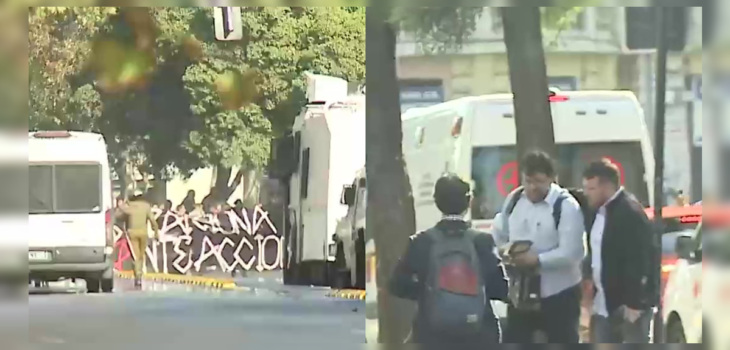Agreden violentamente a equipo de Mega durante protesta en la Alameda: móvil de CHV captó el momento
