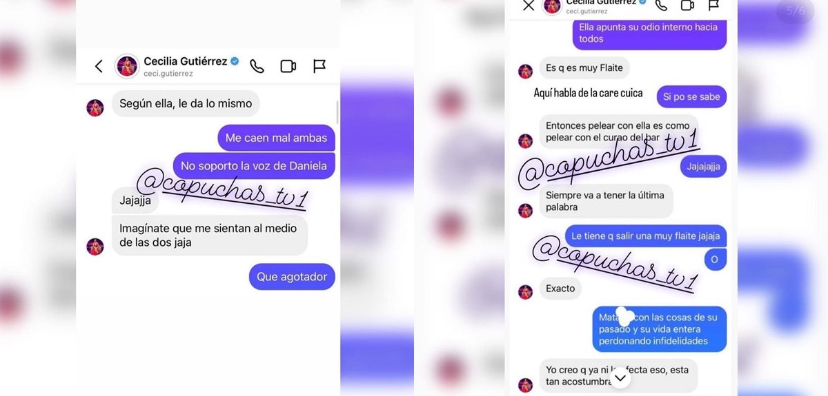 Daniela Aránguiz tras filtración de pantallazos donde Cecilia Gutiérrez la critica: "Está afectada"