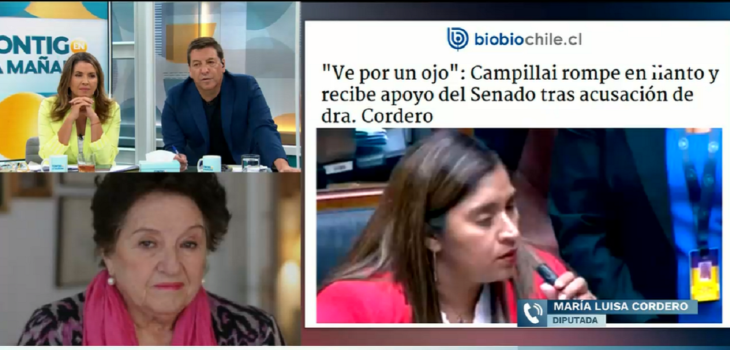 Dra. Cordero cortó contacto con CHV tras tenso cruce con JC Rodríguez y Monse Álvarez: 