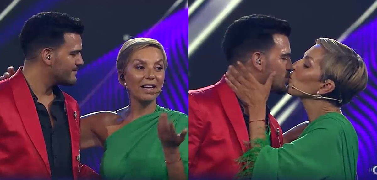 Francisca García-Huidobro sorprendió al besar a imitador en Yo Soy: "Por mí y todas mis compañeras"