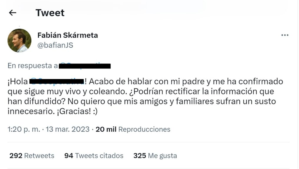 descartan muerte de escritor Antonio Skarmeta