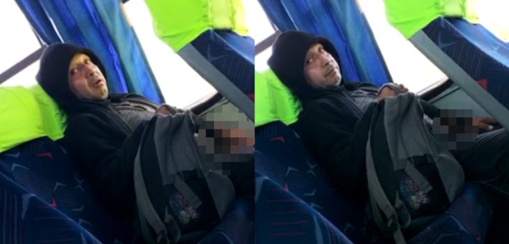 Hombre que se masturbó frente a joven en bus en La Araucanía: víctima lo grabó y justicia lo busca