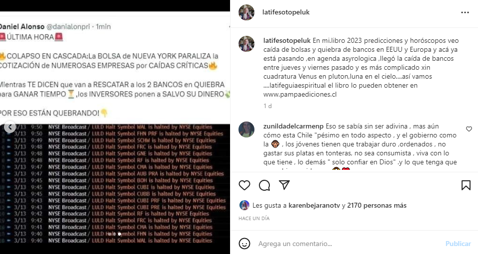 Latife Soto alertó sobre preocupante vaticinio que "ya está pasando”: analizó futuro de Chile