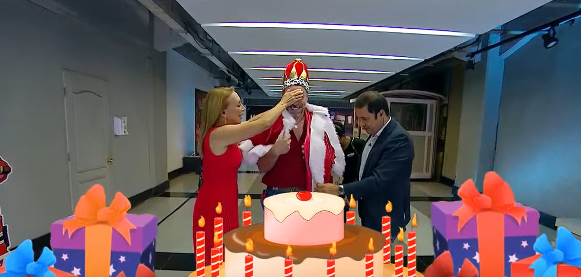 "¿Y este Viejo Pascuero?": Roberto Saa troleó a Neme por disfraz de cumpleaños en Mucho Gusto