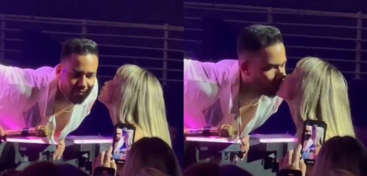 Romeo Santos le robó beso a Sabrina Sosa durante su concierto: usuarios recordaron episodio de Kiwi