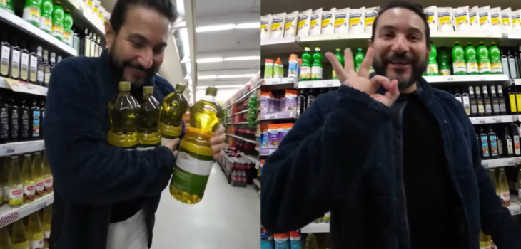El comentado video de Felipe Avello comprando en supermercado de Argentina.