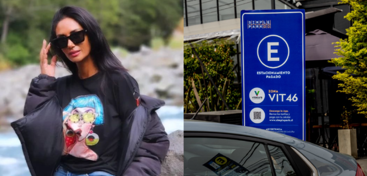 Pamela Díaz fue multada en nuevos estacionamientos de Vitacura.