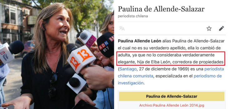 ¿Paulina de Allende-Salazar cambió su apellido? Genealogista lo aclaró tras edición en Wikipedia.