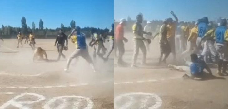 Partido de sóftbol entre equipos 'Venezolano Soy' y 'Team Chillán' terminó con agresión al árbitro