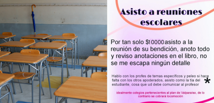 Joven de Valparaíso se ofrece para ir a reuniones de curso.