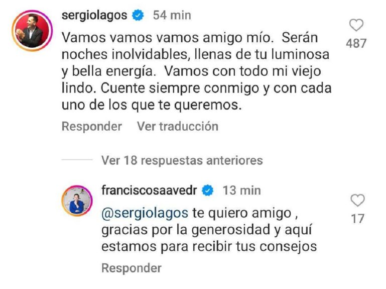 Sergio Lagos y su tierno mensaje a Pancho Saavedra por su rol en Viña: "Cuente siempre conmigo"