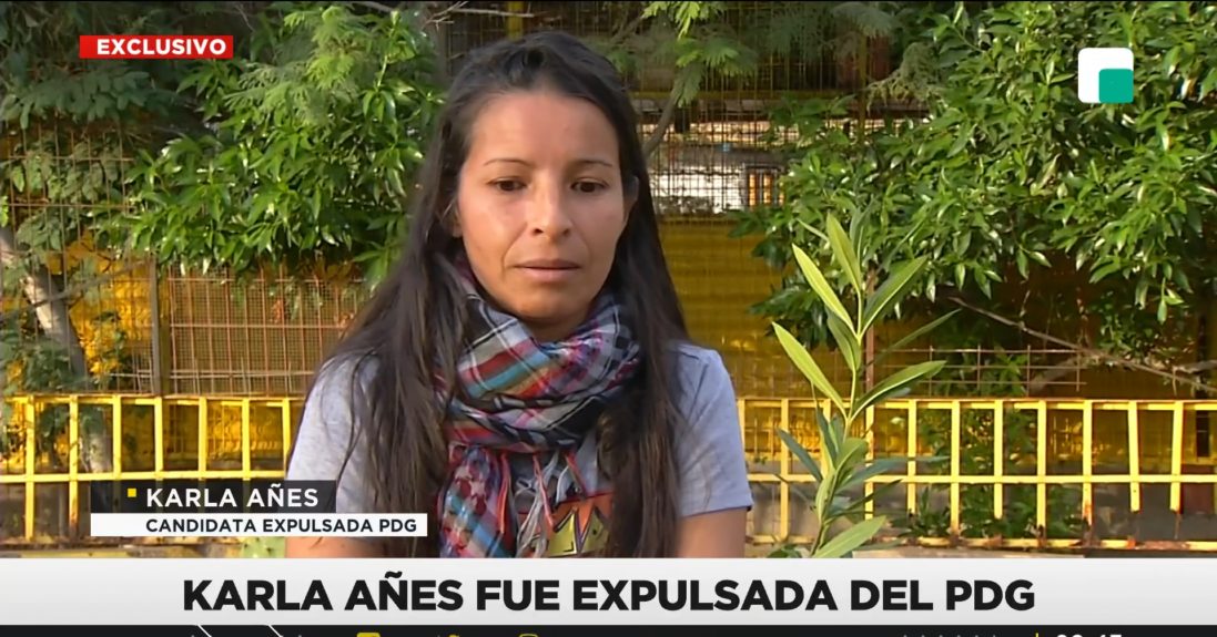 Karla Añes expulsada del PDG