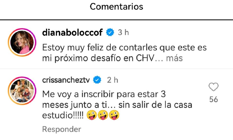 comentario Cristián Sánchez Diana Bolocco Gran Hermano