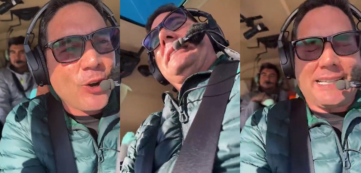 Francisco Saavedra se asustó en inédita transmisión en vivo desde el aire: 