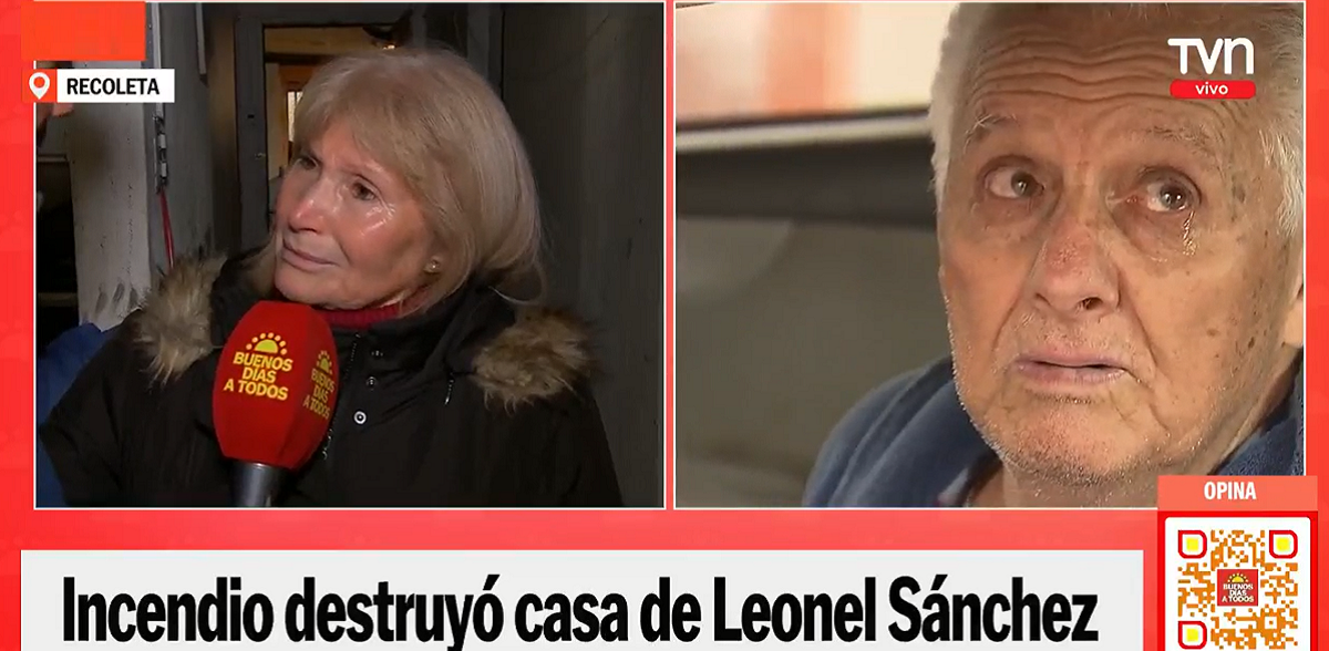 Incendio destruyó casa de Leonel Sánchez y sus recuerdos: "Es toda una vida que tenemos acá"