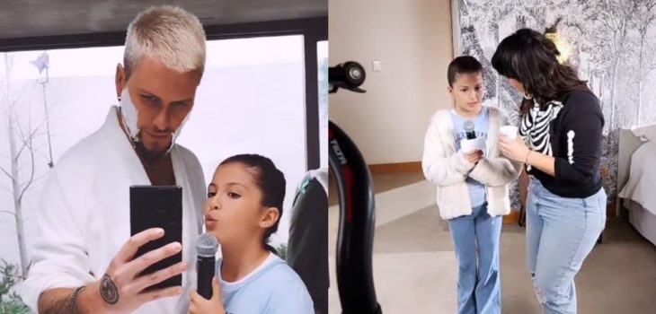 JP Cretton chocheó con su hija en backstage de su primer trabajo juntos