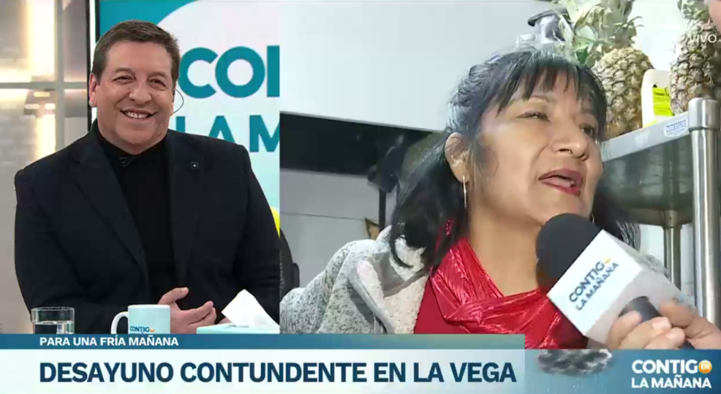 Mujer sacó risas en CHV con honesto saludo en vivo a Julio César Rodríguez: "Se pone medio hueón"