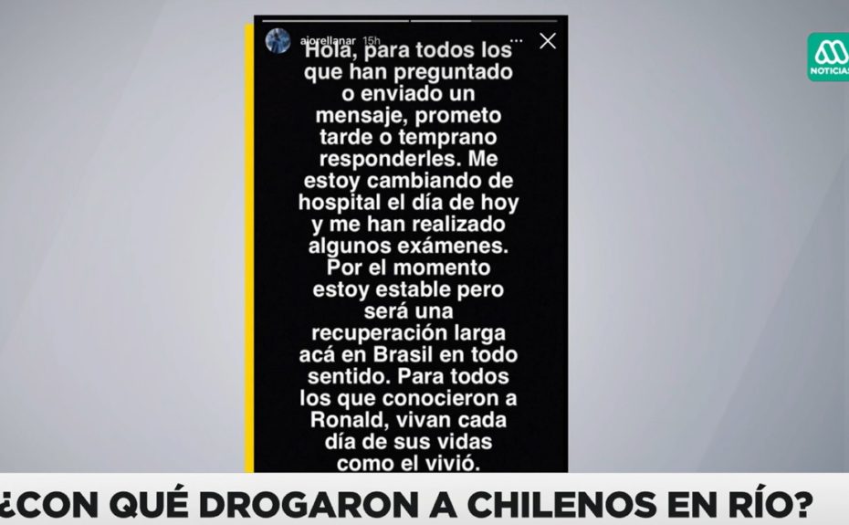 Mensaje chileno sobreviviente ataque Brasil 