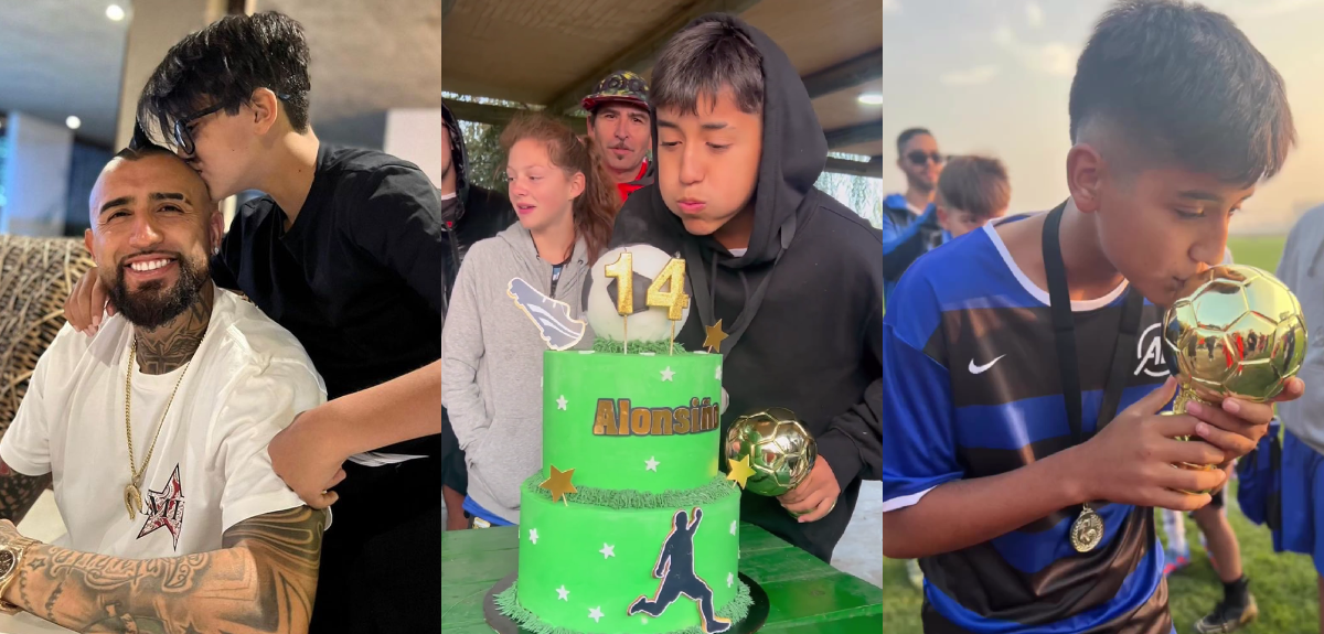 'Monito' Vidal, hijo de Marité Matus y Arturo Vidal, cumplió 14 años: así fue el especial festejo
