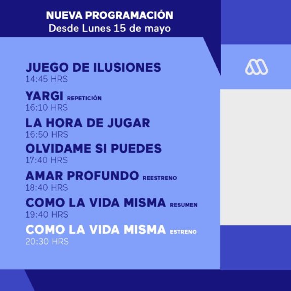 reestreno Amar Profundo nueva programación