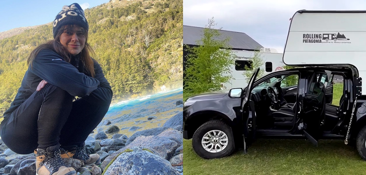 Con baño y cocina incluida: así es el vehículo en el que Tonka Tomicic viaja por el sur de Chile