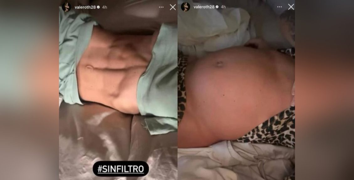Vale Roth mostró antes y después de su cuerpo con embarazo
