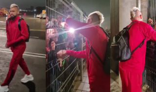 Así fue la llegada de Arturo Vidal y el Flamengo a Concepción de cara al duelo con Ñublense.