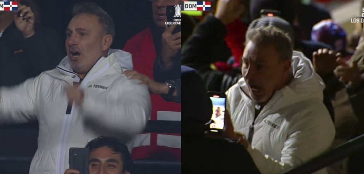 Marcelo Barticciotto emocionado durante partido de Chile y República Dominicana