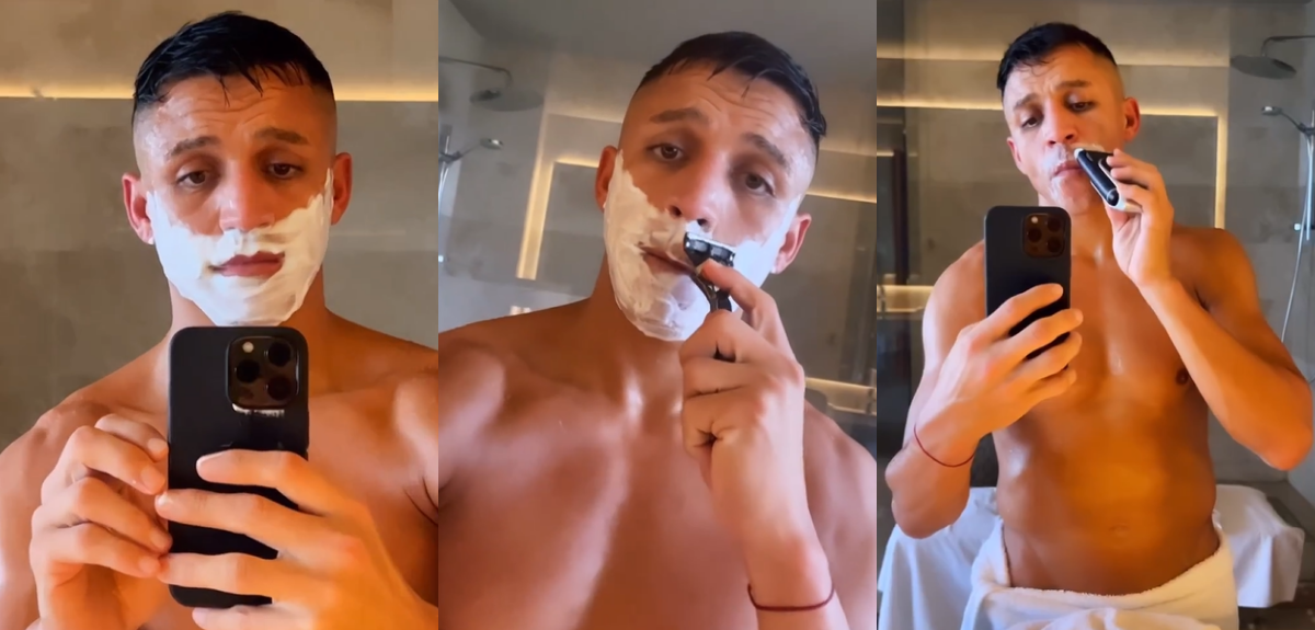Alexis Sánchez sorprendió a sus seguidores al afeitarse el bigote