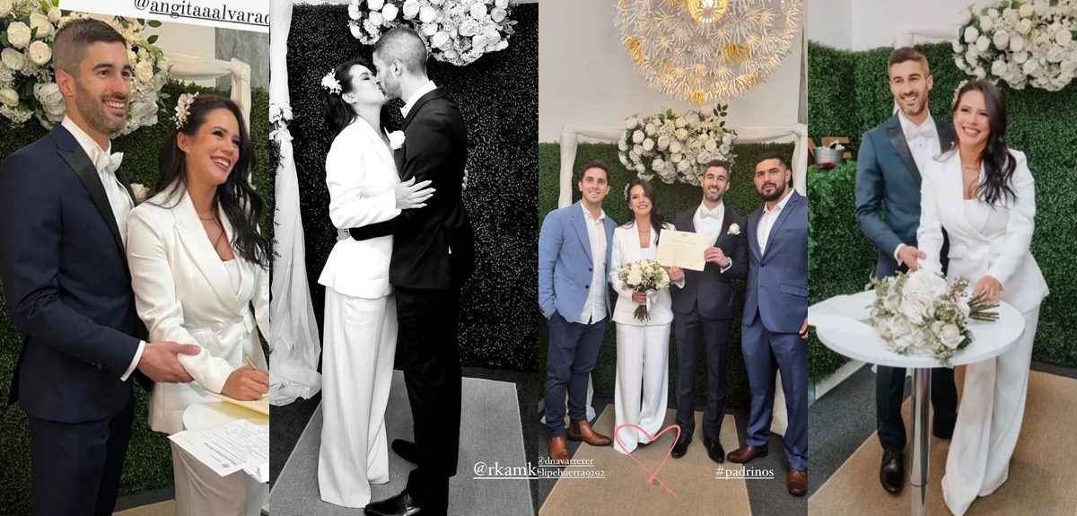 Angie Alvarado contrajo matrimonio en Australia y compartió imágenes: lució especial traje de novia