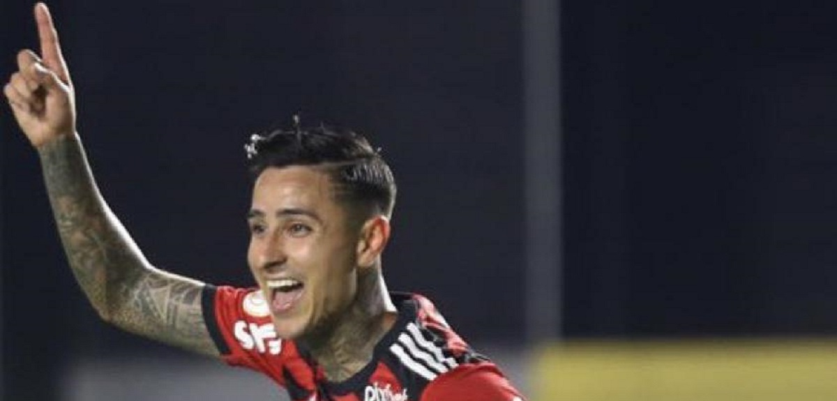 Erick Pulgar marcó golazo que le dio la victoria a Flamengo sobre Santos: revisa aquí su anotación