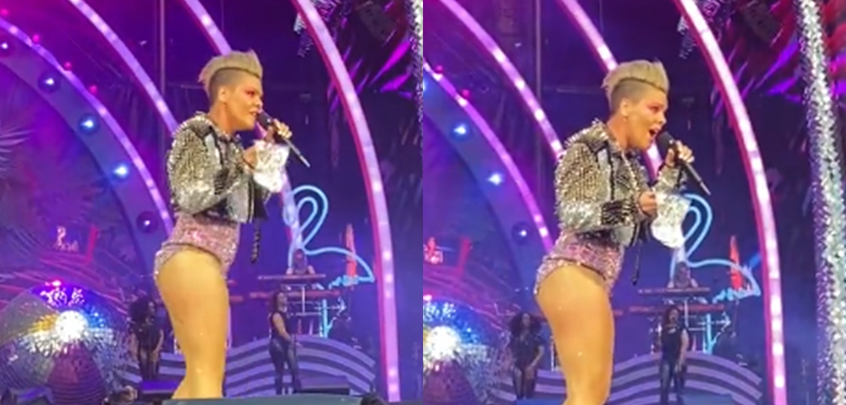 Fan le lanzó a Pink las cenizas de su madre en pleno concierto: video de su reacción es viral