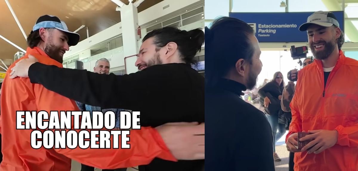 Felipe Avello compartió hilarante encuentro con Ben Brereton en aeropuerto.