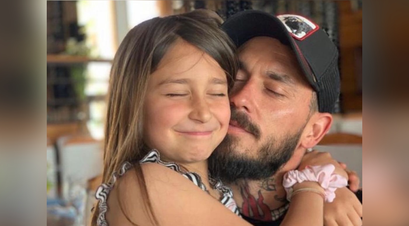 Mauricio Pinilla y su hija Matilda