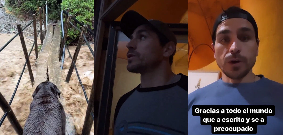 Pangal Andrade mostró consecuencias de temporal en Cajón del Maipo: "Estaremos alerta toda la noche"