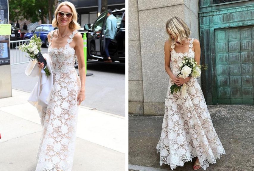 vestido de novia Naomi Watts matrimonio