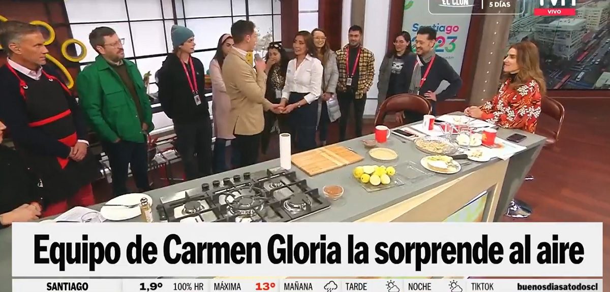 Equipo de Carmen Gloria Arroyo la sorprendió en matinal de TVN