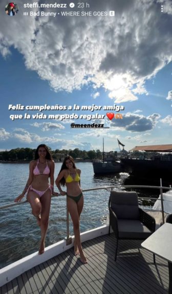 Steffi Méndez mensaje cumpleaños hermana Eva