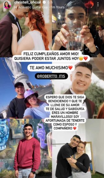 Christell Rodríguez mensaje esposo cumpleaños