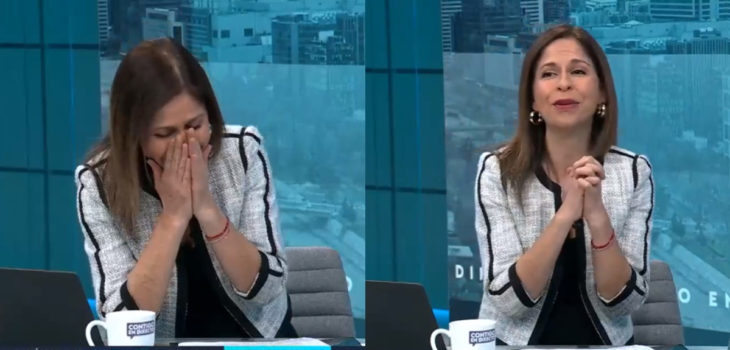 El fail en vivo de Karina Álvarez en Contigo en Directo: sacó risas de Rojo Edwards