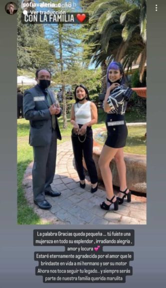 Mensaje Sofía Valeria a Marurockets