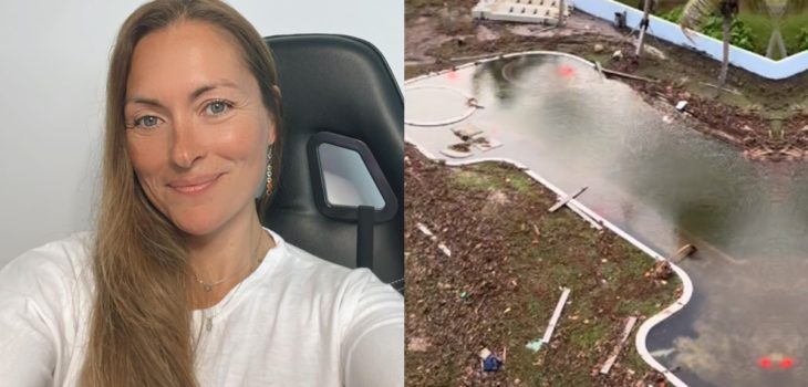 Paula Pavic mostró las consecuencias que dejó paso del Huracán Idalia en su casa: Así quedó todo