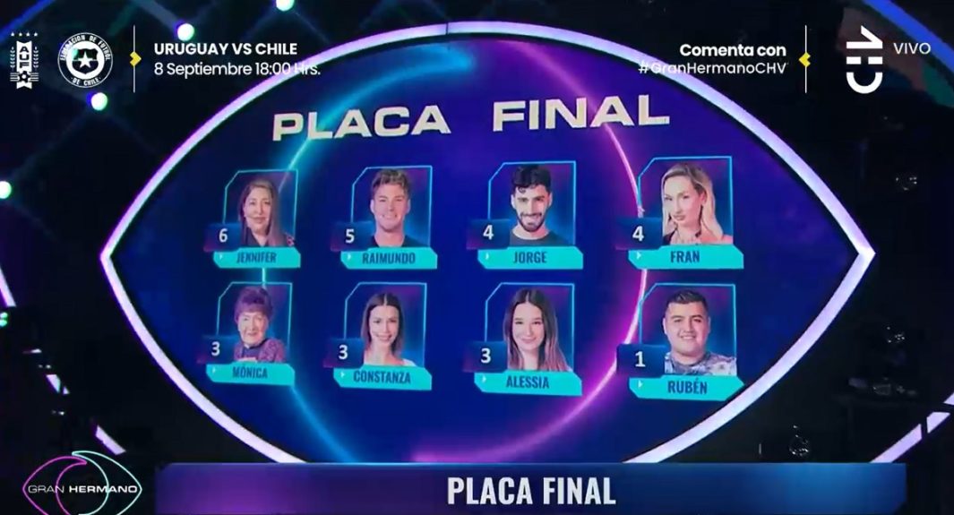 Placa final Gran Hermano
