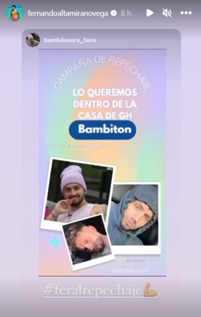 Bambino se refirió a campaña de sus fans para que ingrese al repechaje en Gran Hermano