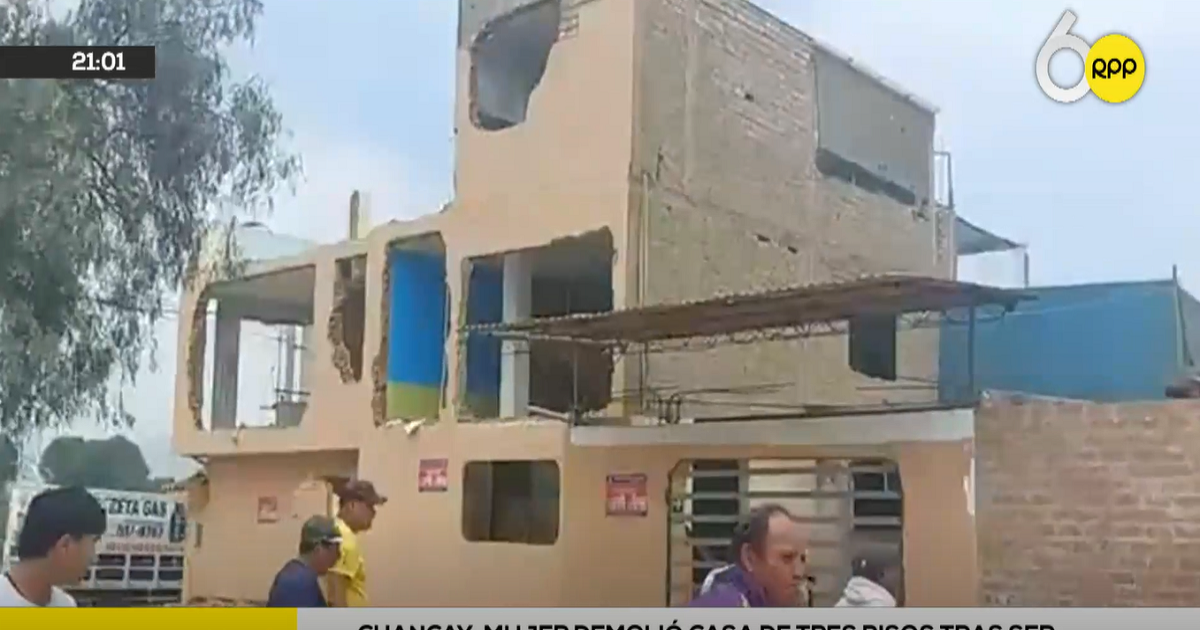 Perdió disputa legal: mujer no quiso darle en el gusto a exsuegro y mandó a demoler su casa en Perú