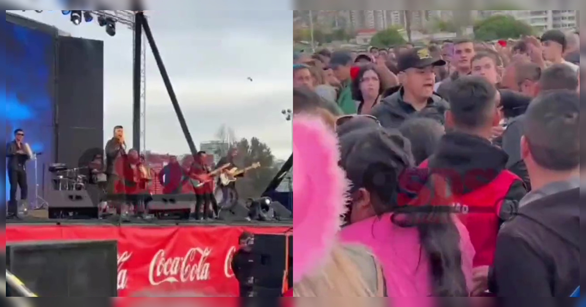 Captan fuerte pelea en plena presentación de Américo en Viña: cantante tuvo que detener su show