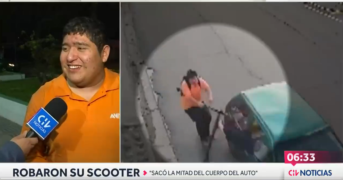 Captan insólito robo de scooter en movimiento: "No sé cómo sacó la mitad del cuerpo para agarrarlo"