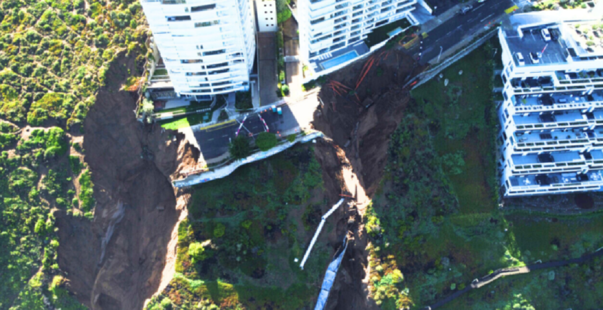 Imagen muestra magnitud de socavón que afecta a edificio Miramar